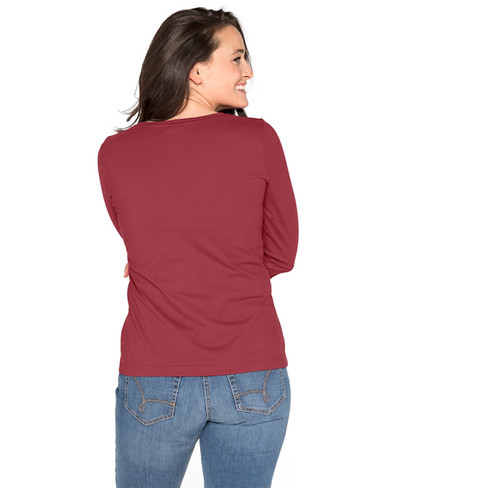 Shirt mit 3/4-Arm aus reiner Bio-Baumwolle, erdbeere