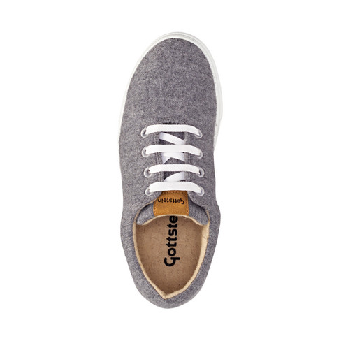 Sneaker aus Wolle, grau-meliert