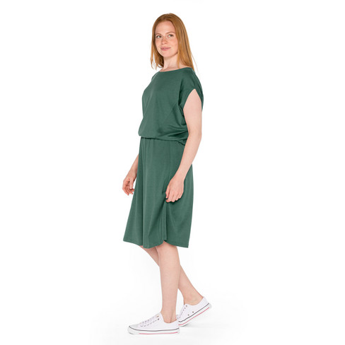Jerseykleid aus TENCEL™ mit Bio-Baumwolle, seegras