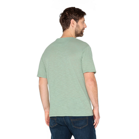 T-Shirt aus Hanf mit Bio-Baumwolle, Minze