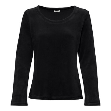 Nicki-Shirt, Langarm aus Bio-Baumwolle, schwarz