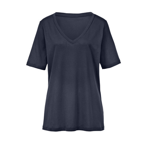 T-Shirt aus Bio-Baumwolle und TENCEL™, nachtblau