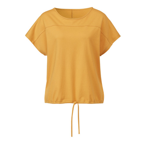 Shirt mit Tunnelzug aus Bio-Baumwolle, gelb