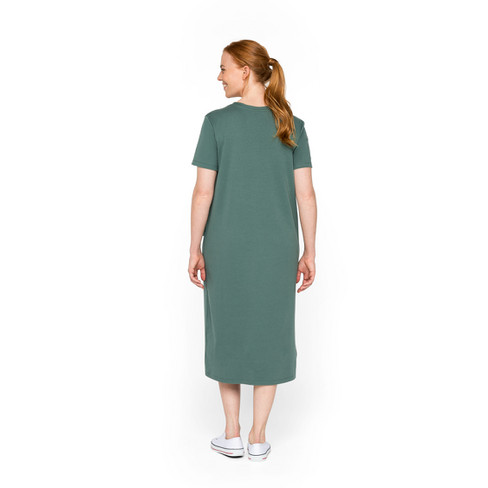Jerseykleid in H-Linie aus Bio-Baumwolle, seegras