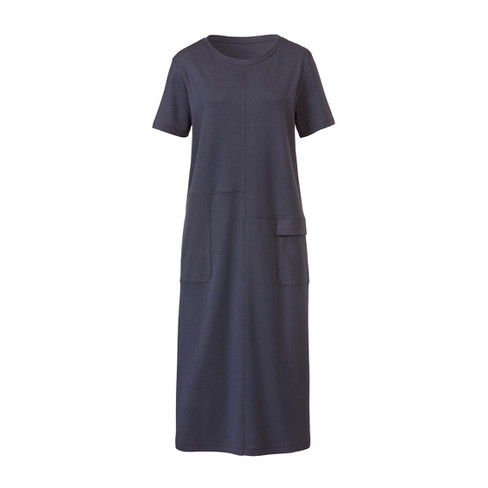 Jerseykleid in H-Linie aus Bio-Baumwolle, nachtblau