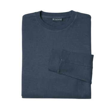 Rundhals-Sweatshirt aus Hanf und Bio-Baumwolle, quarz
